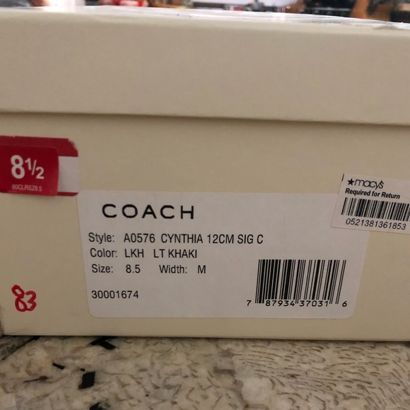 COACH HEELS/WEDGES - Picture 3 of 3